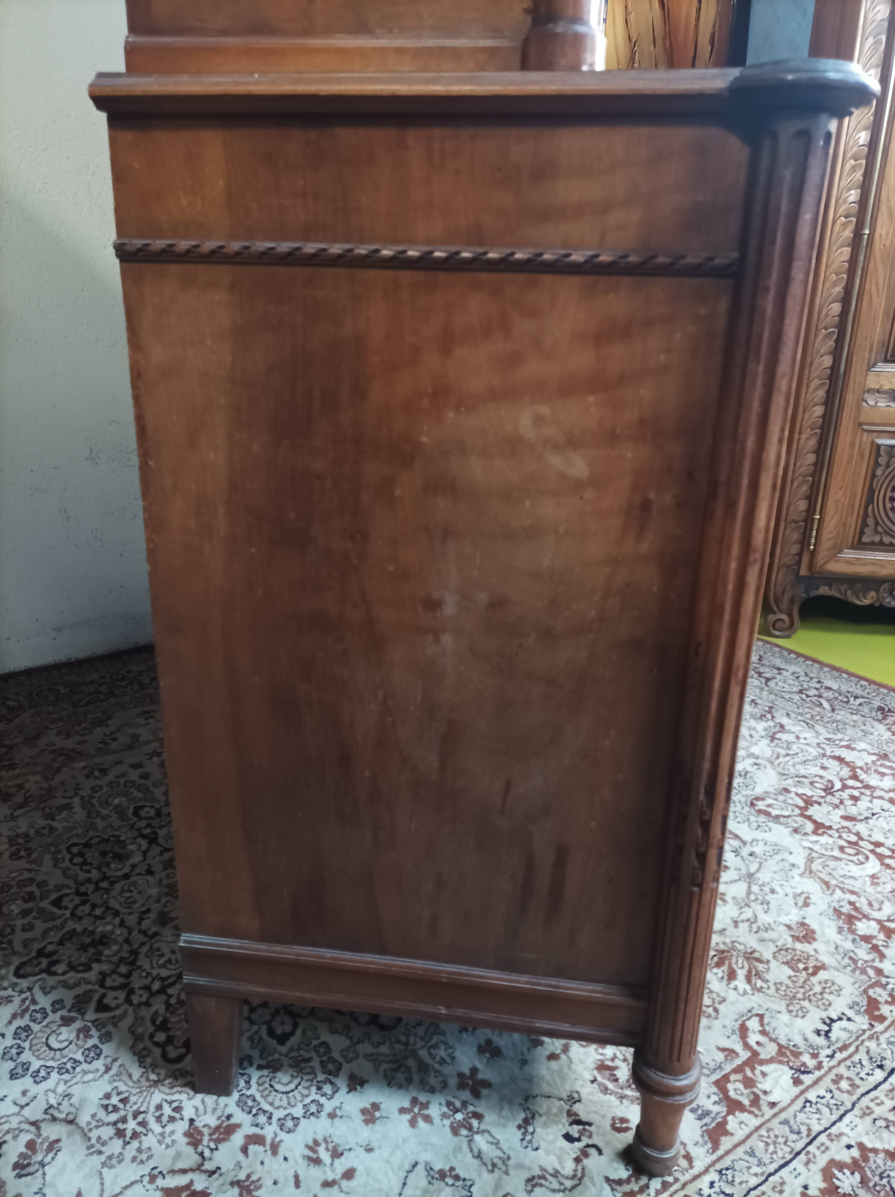 Louis XVI two-body sideboard stamped in walnut