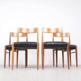 Lübke Wooden Dining Table Chairs, 1960S
