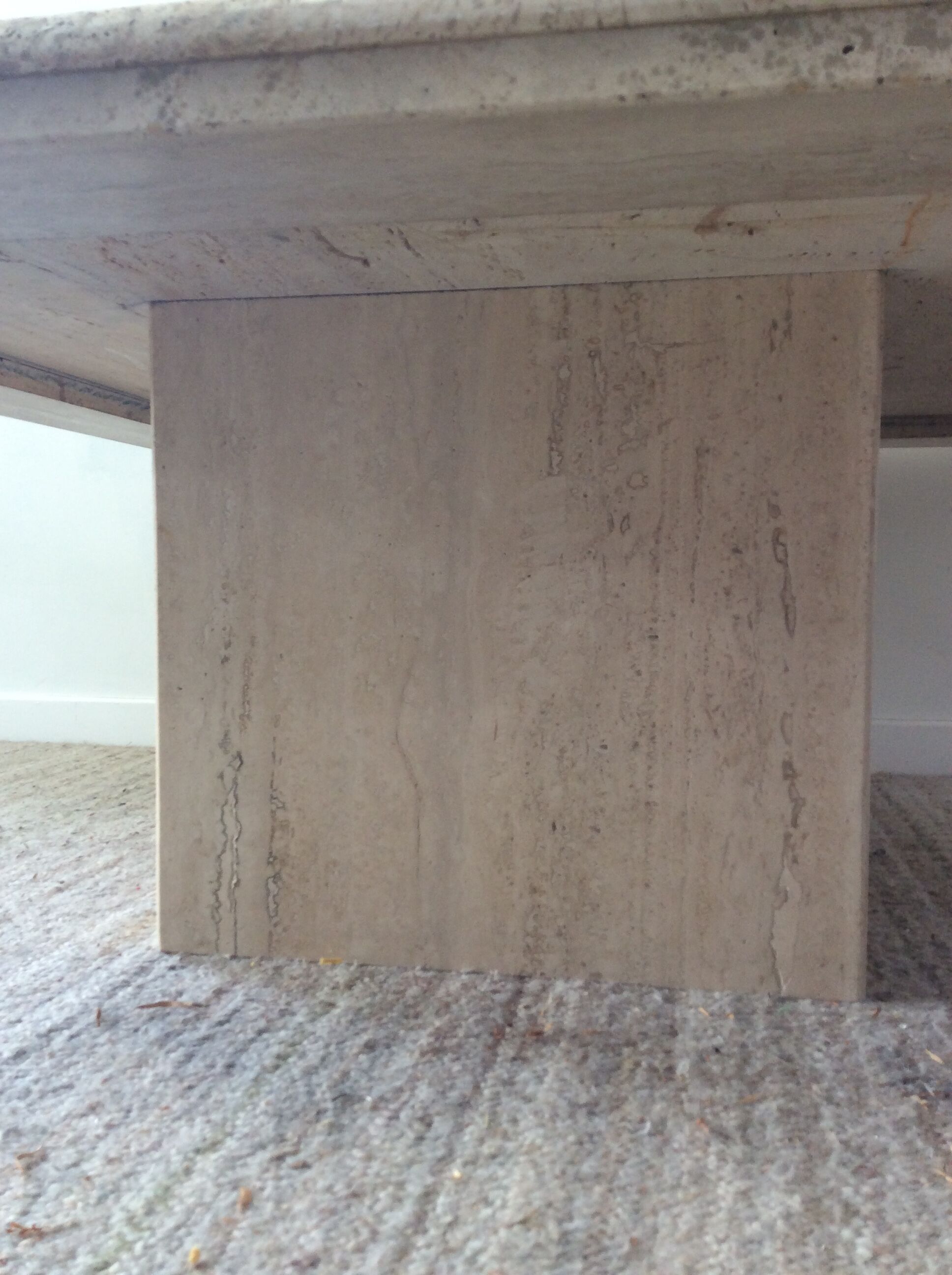 Travertine coffee table from the 70s