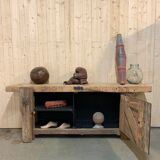 Solid wood workbench with closet