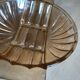 Vintage iridescent yellow shallow dish
