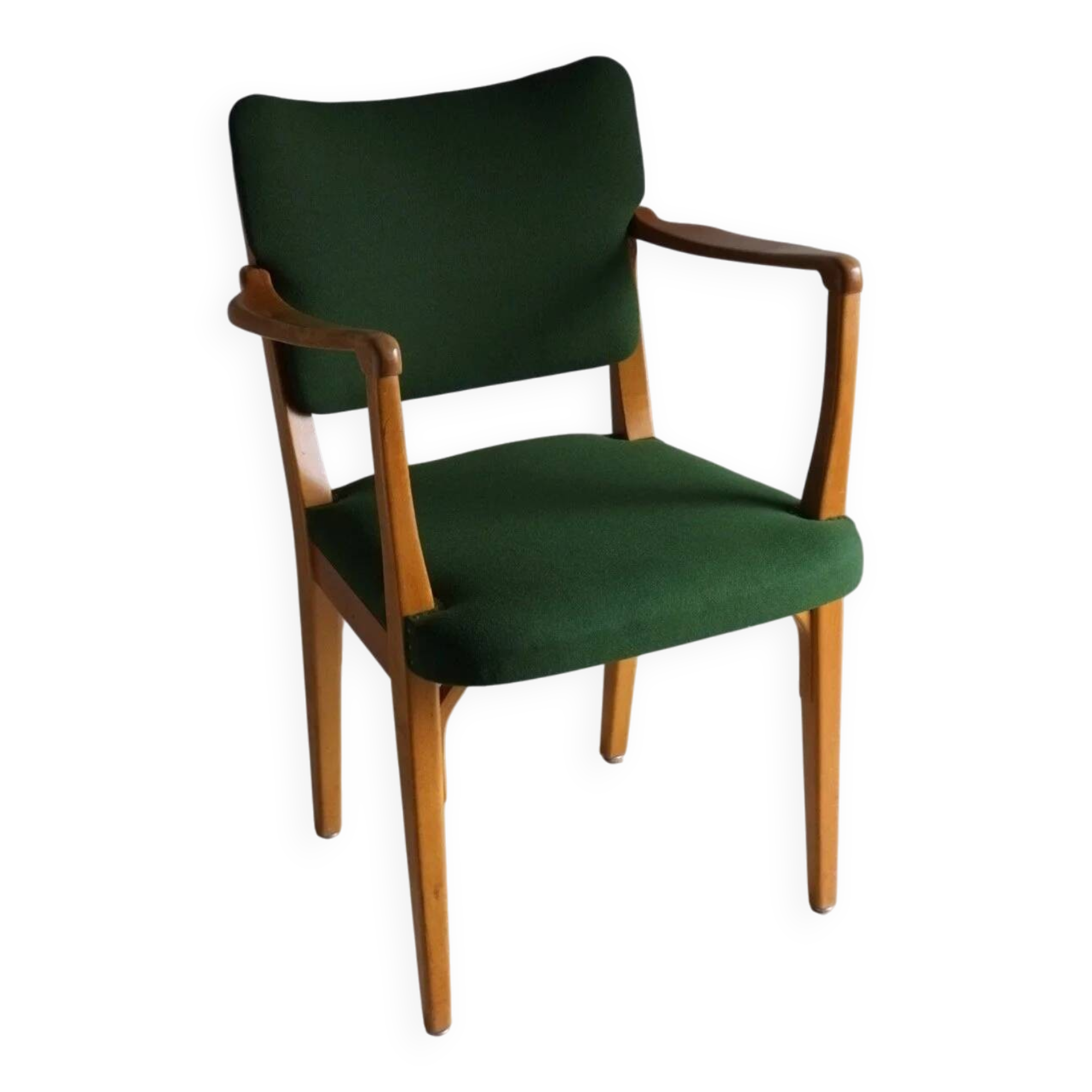 Green beechwood armchair | Nordiska Kompaniet | Sweden | 1940s