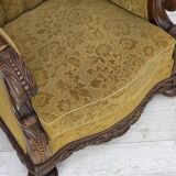 1960s, Danish armchair, furniture wool, solid oak wood.