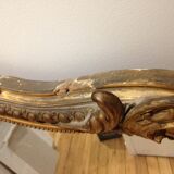Old overmantel mirror in gilded wood - 148x100cm