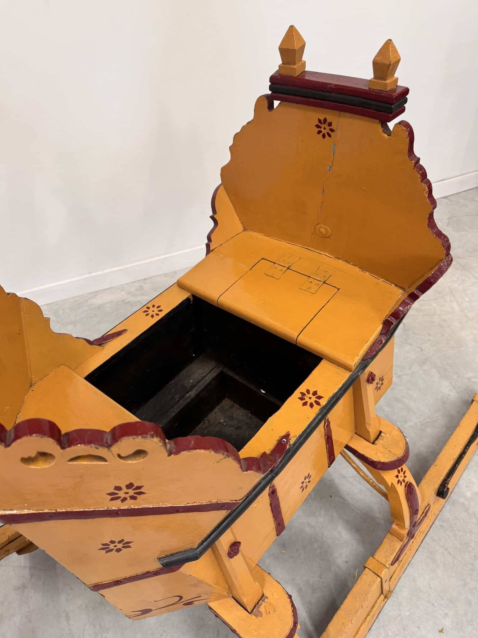 Old wooden sleigh – called "Troika"
