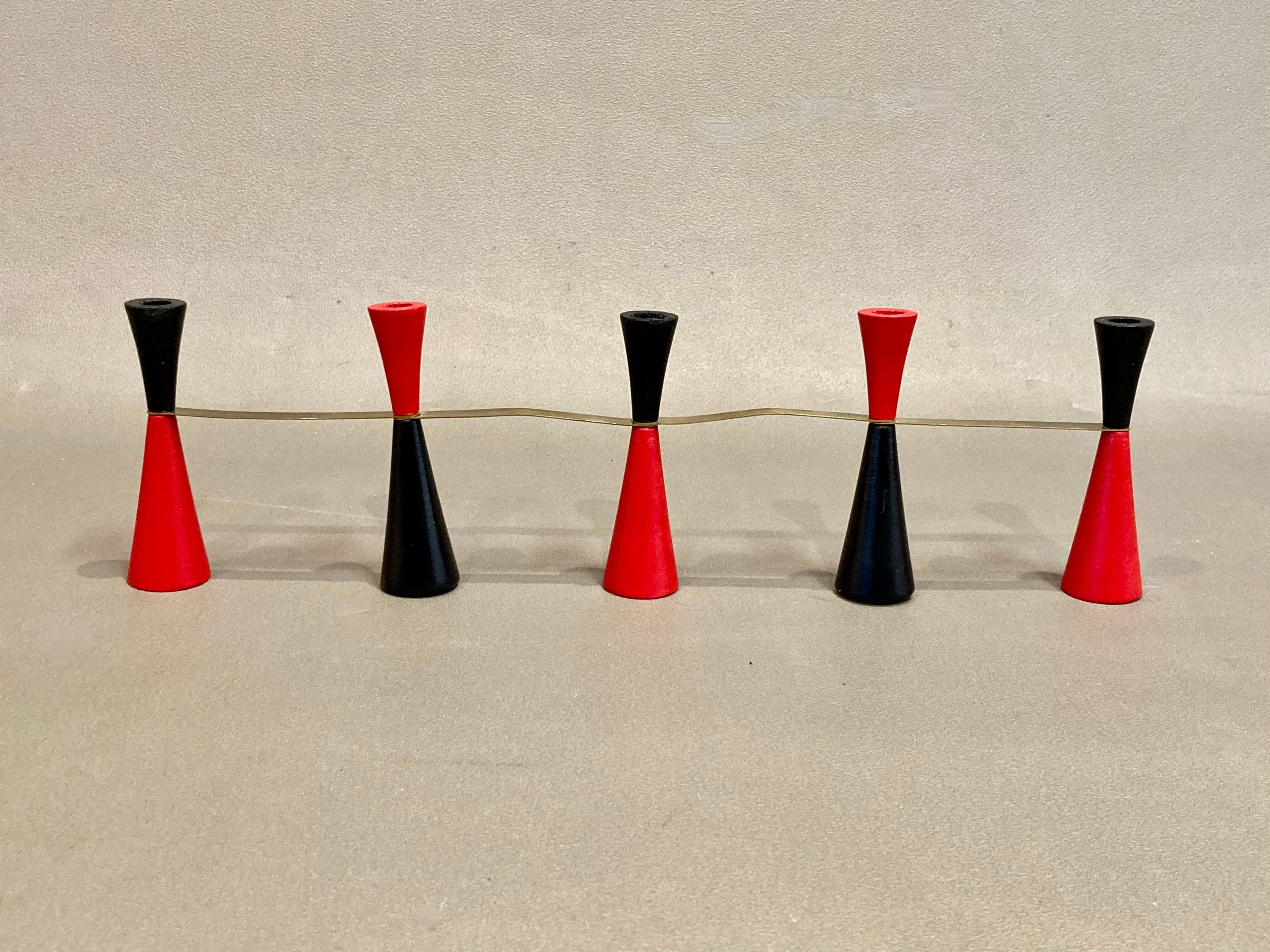 Scandinavian design candle holder 1950