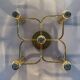 Vintage mid-century modern brass ceiling lamp Leola flushmount by Sciolari, Germany, 1970s