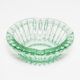 Green crystal glass bowl ashtray, mid-century, Italy, 1970s.