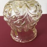 Lightly amber worked molded glass tulip