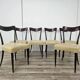 Six Art Decò chairs attributed to Carlo Rava, 1950s