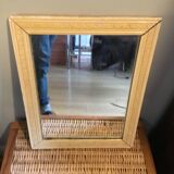 White wooden mirror
