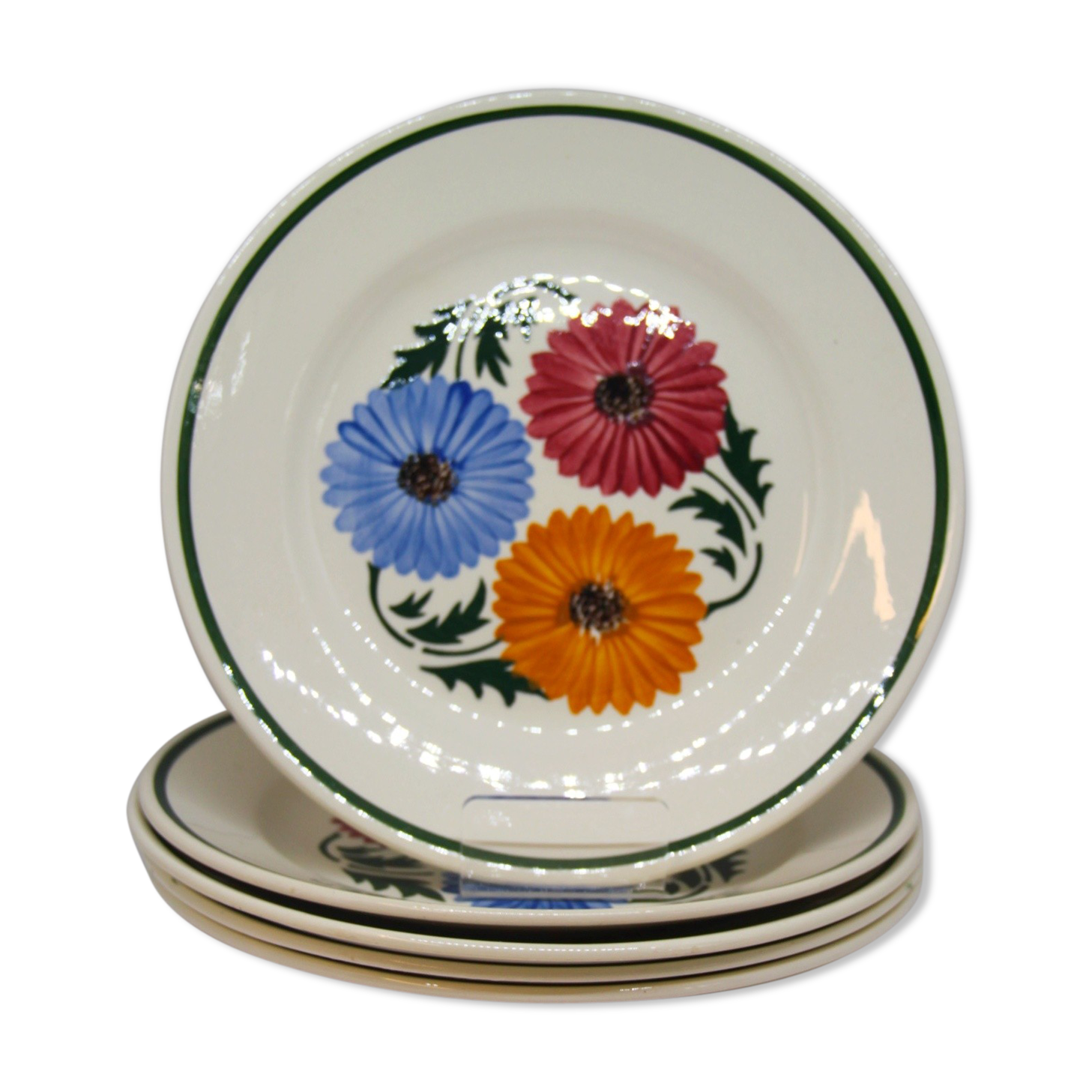 Lot of 5 dessert plates Chalons Sarreguemines