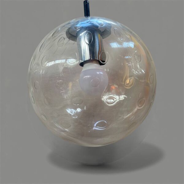 Suspension raak Amsterdam en  verre transparent bullé années 70