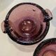 Pair of bubble glass ashtrays