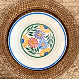 Josetti earthenware service with colorful flowers 1930