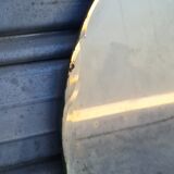 Beveled round mirror