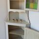 Armoire d’angle blanche Suède années 70