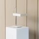 Kaiser Leuchten Table Lamp by Klaus Hempel - white enamelled steel with chrome stem, adjustable mid-century 1960s