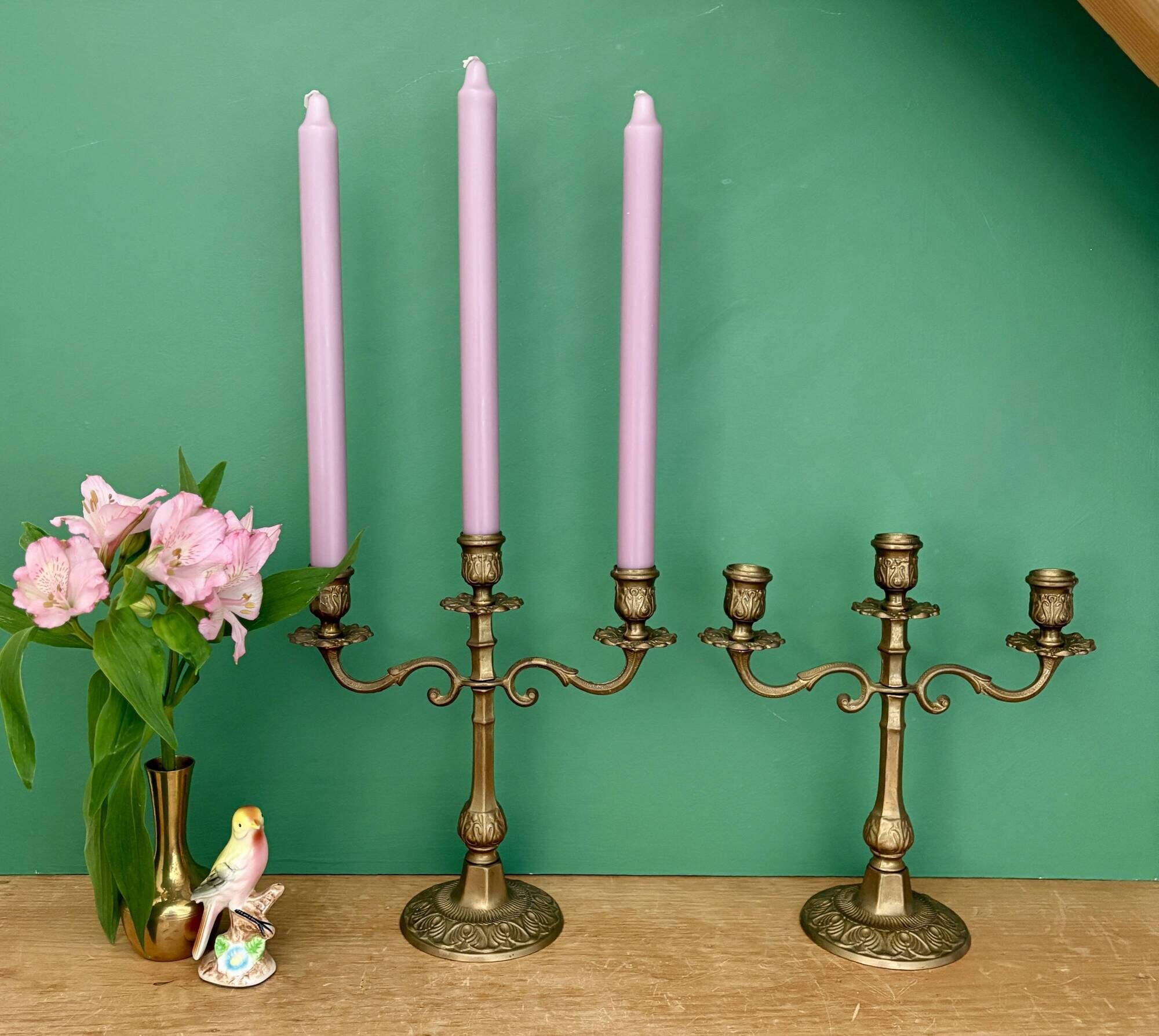 Paire de chandeliers vintage
