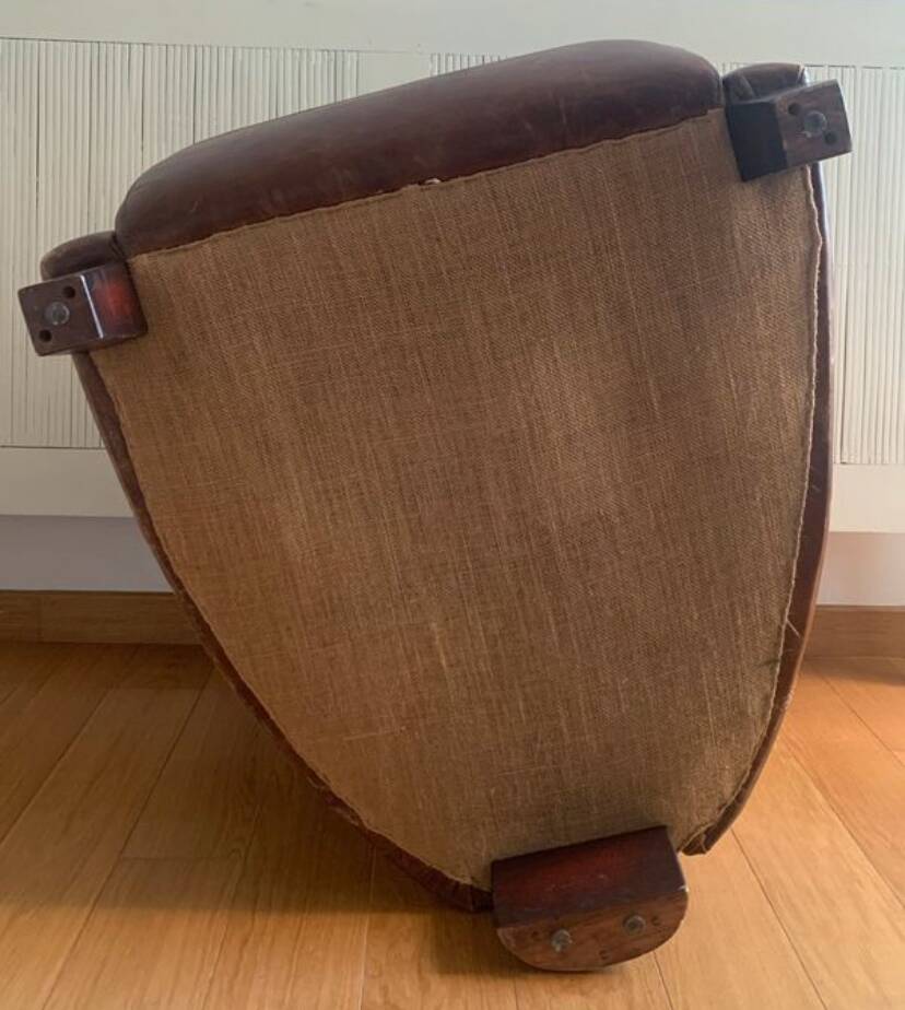 Club chair - vintage aviator in brown leather