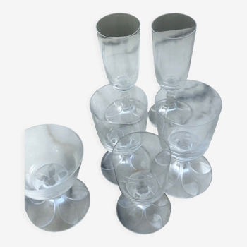 Lot verres à pied Lalique