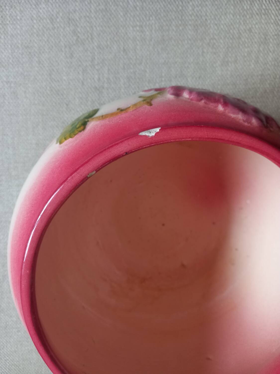 Delphin Massier earthenware cache pot