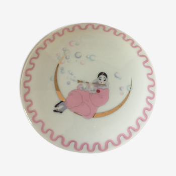 Boite à bijoux bonbonnière en porcelaine Pierrot La Lune