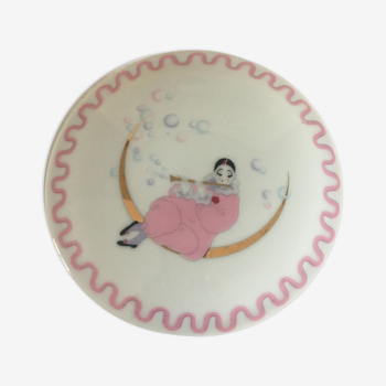 Jewelry box/candy maker in porcelain Pierrot La Lune
