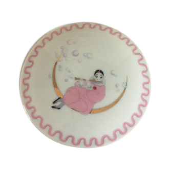 Jewelry box/candy maker in porcelain Pierrot La Lune