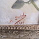 Oil on panel painting hsp white & purple clematis signed m. strich 1904