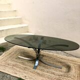 Coffee table smoked glass 70