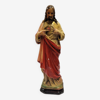 Old Sacred Heart Statue, Jesus Christ, 64cms H