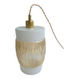 Suspension baladeuse en verre vintage