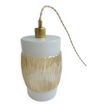 Vintage glass hanging lamp