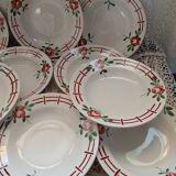 10 Digoin and Sarreguemines soup plates
