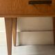 Pair of modernist honey wood bedside tables, 1950 design.