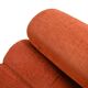 Vintage rust velvet sofa from the 1970s with metal details.