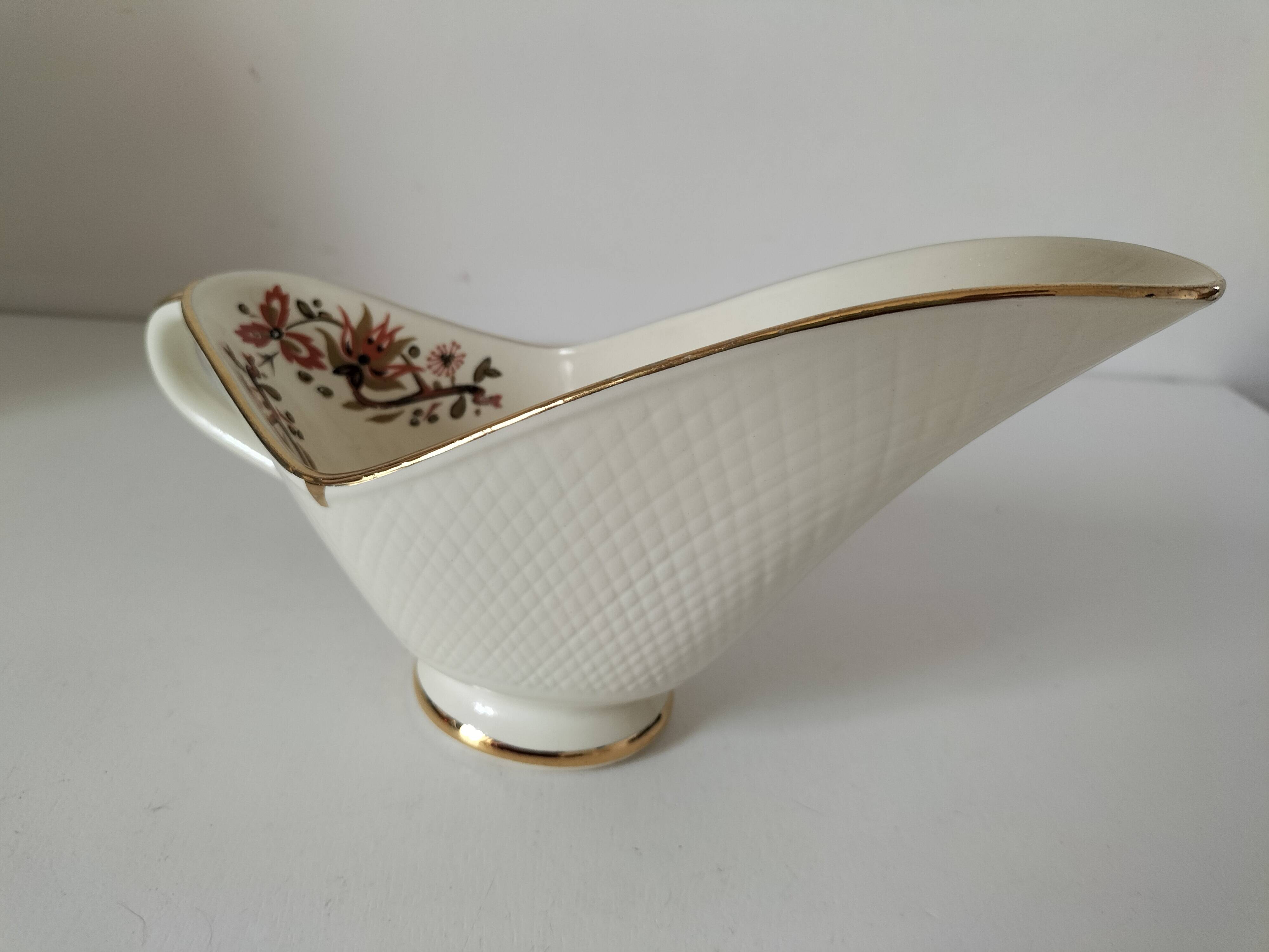 Sauceboat Salins France stylised floral decoration
