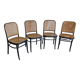 Lot de 4 chaises n°811 d’après Hoffmann, années 1990