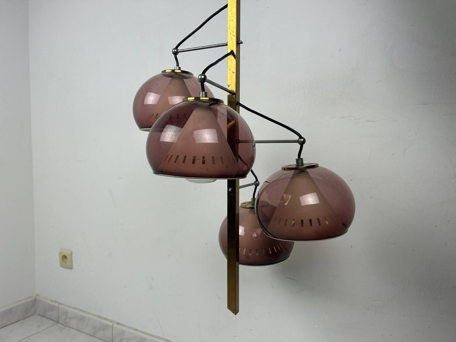 Lustre italien vintage Lamter Milano