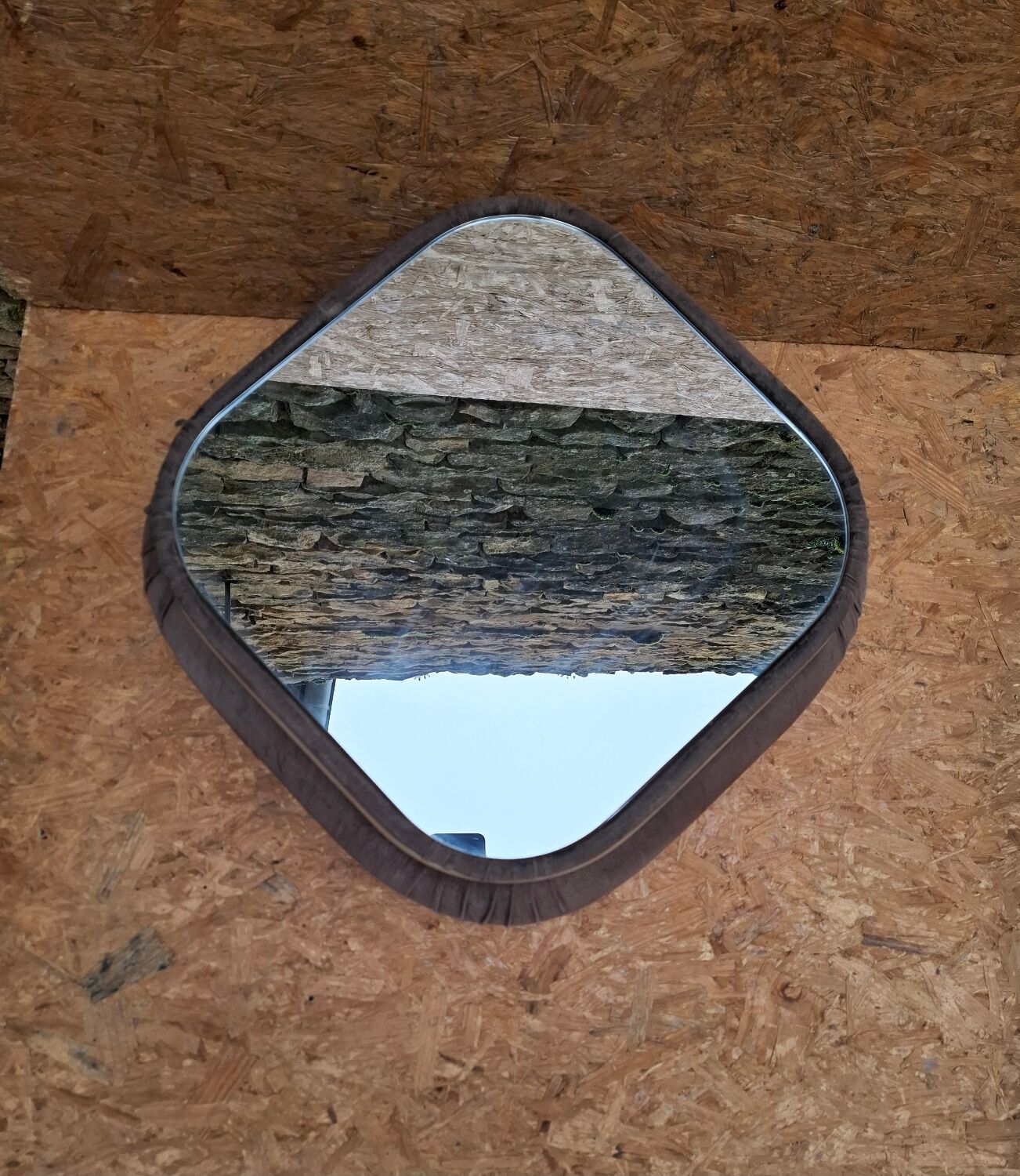 Velvet and mirror coffee table