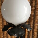 Footlight with opaque crystal globes.