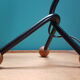 Light tripod lamp shade glass green sprit 1950