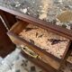 Art Deco wooden sideboard with mirror and marble