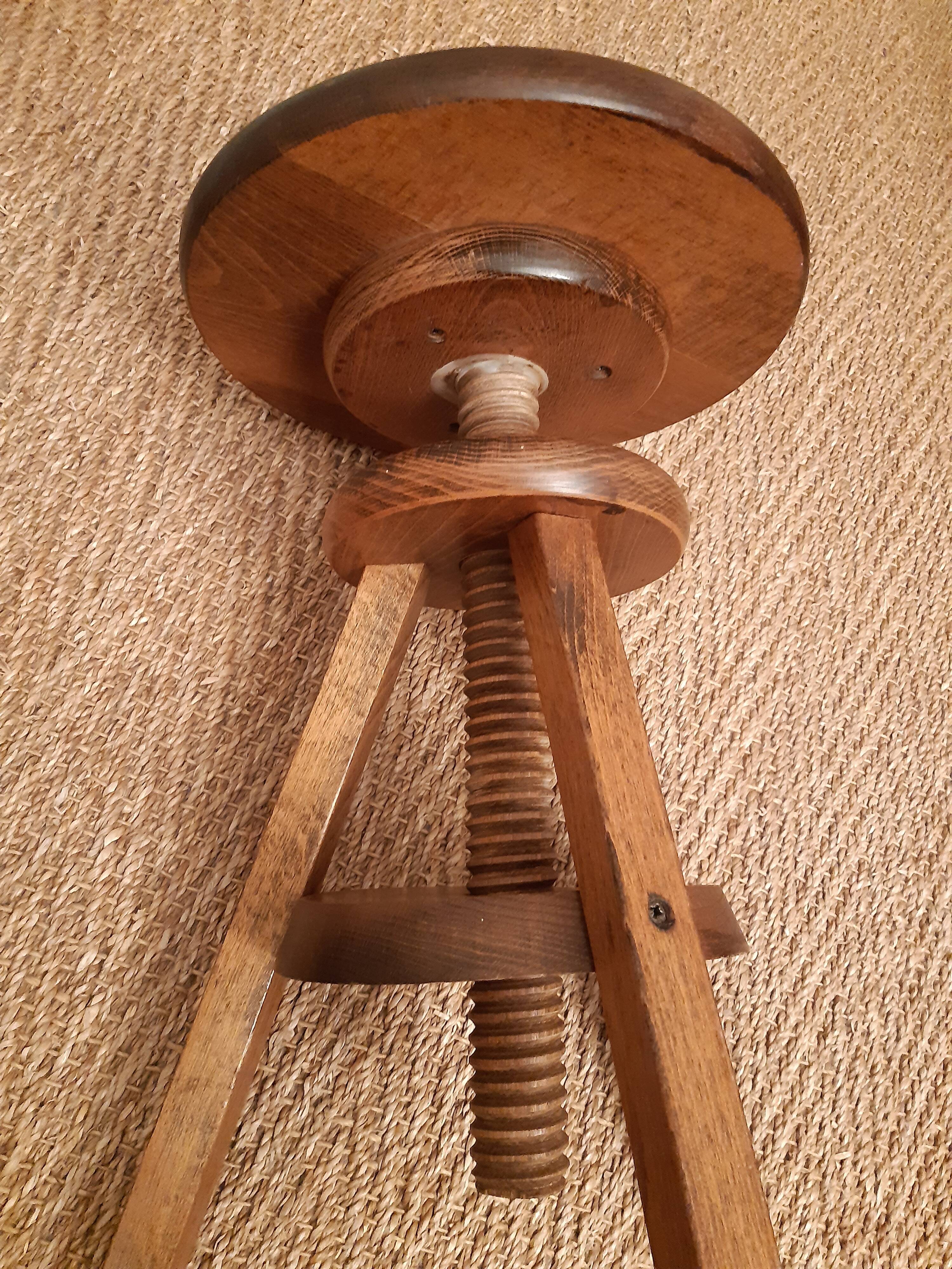 Solid wood screw stool
