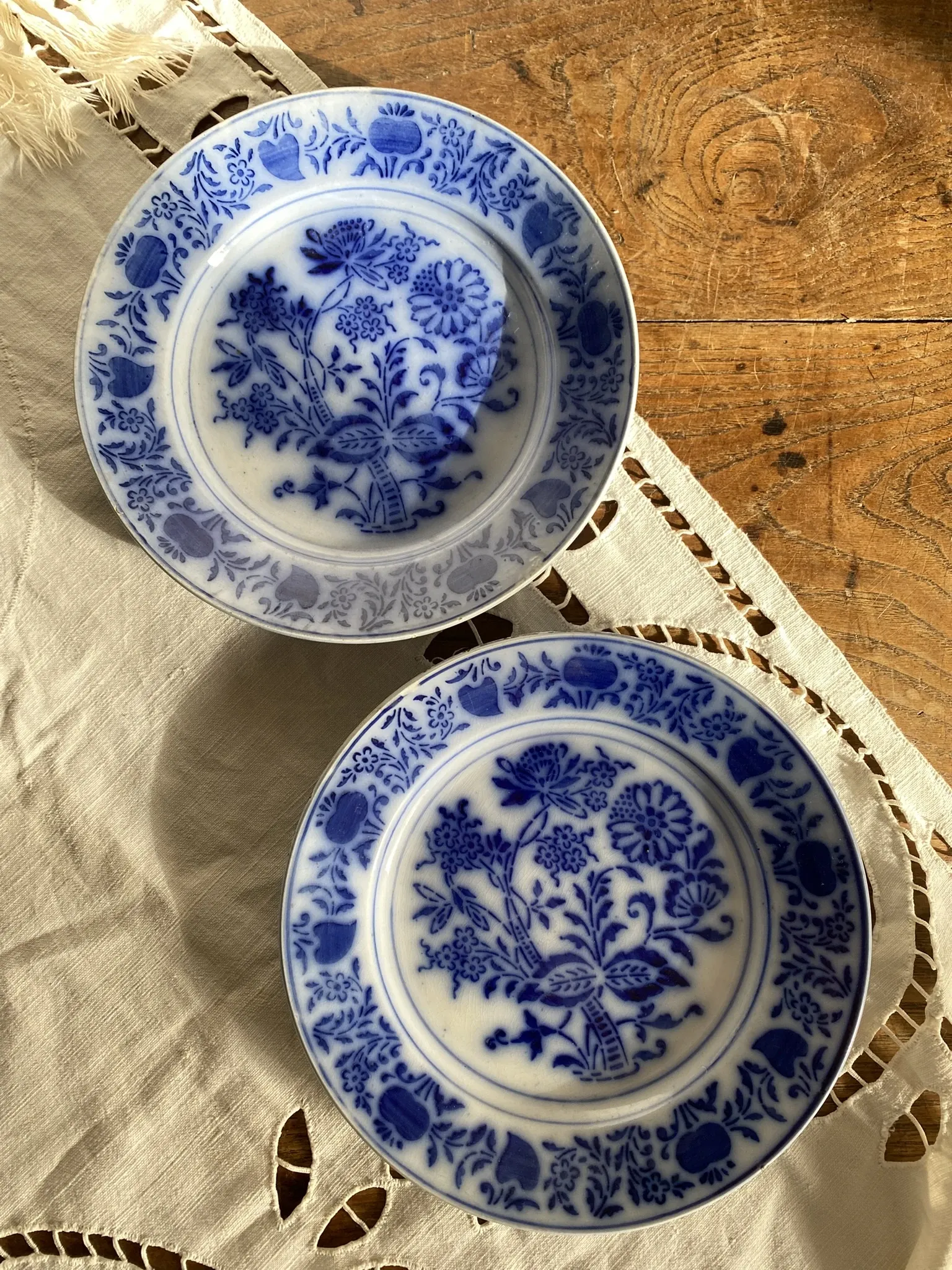 Assiettes Luneville en faïence opaque