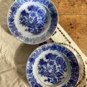 Assiettes Luneville en faïence opaque
