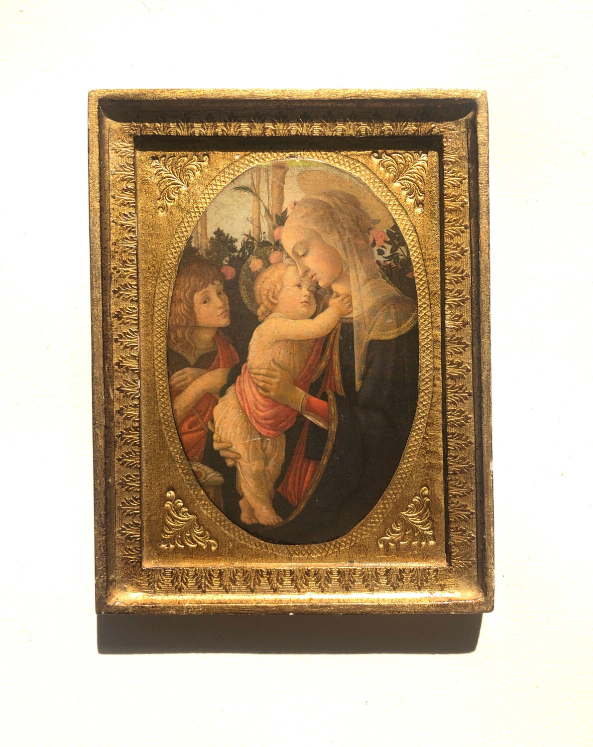 Ancient Italian gilded wood icon