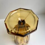 Amber molded glass vase 70s