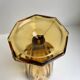 Amber molded glass vase 70s
